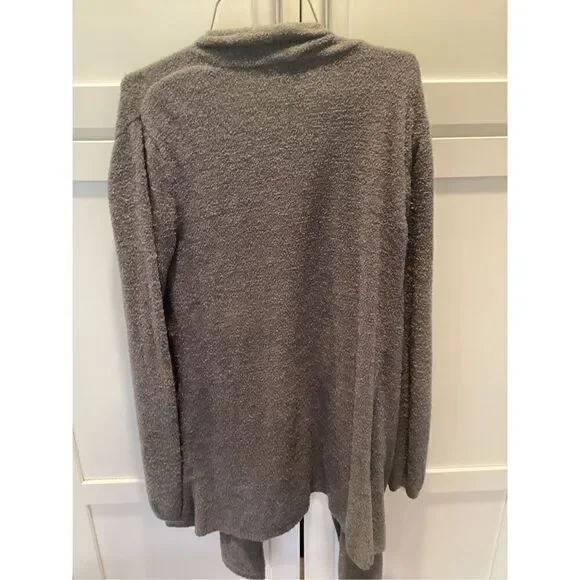 Barefoot Dreams Cozychic  Lite Knit Cardigan Sz S/M Gray - Picture 6 of 10